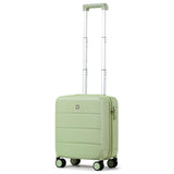 Hanke 16 Inch Underseat Carry On Luggage with Wheels Hard Shell Mini Small Suitcases Carry On Bag for Airline Approved TSA Luggage Lightweight Travel Suitcase(Bamboo Green)