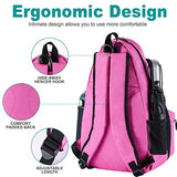 Tennis Backpack - Tennis Bag Holds 2 Rackets for Women and Teenagers (Red)