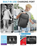 RoyalAnt Large Rolling Backpack for Women&Men, 50L Travel Backpack with Wheels, Wheeled Backpack with USB C Port,TSA Lock Carry On for Travel, College, Teacher