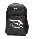 Nike 3 Brand Graphic Print Backpack – Black/White – One Size (30L)