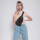 Banelu Small Sling Backpack Crossbody Sling Bag for Women, Chest Bag Daypack Fanny Pack Cross Body Bag for Outdoors Hiking Traveling - Black