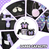 Meetbelify Backpack with Wheels for Girls Rolling Backpack Cute Carry on Backpack Kids Luggage with Lunch Box Pencil Case for Elementary Student
