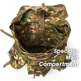 MT Military ALICE Medium Rucksack – 900D ALICE Pack with External Frame, Army Pack with 3 Front Pockets 50L