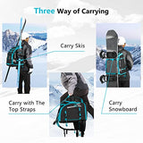 MORXPLOR Ski Boot Bag - 65L Padded, Waterproof Ski Travel Backpack for Gear & Accessories