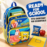 Fast Forward Kid's Licensed 16" SpongeBob Cargo Backpack - Large School Backpack with Multiple Pockets