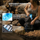 EVERFUN Hydration Backpack 18L Hiking Water Backpack with Water Bladder 2L, Women Men Hydration Pack Insulated Daypack Lightweight Hydropack with Rain Cover for Hiking, Cycling, Running, Festivals