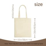 ORJ 6 PCS 15 x 16 Inch Blank Canvas Tote Bags for sublimation, DIY customization blank polyester tote bags