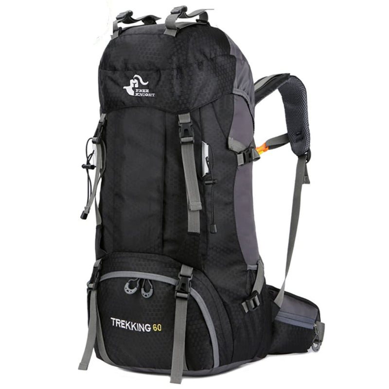 Bseash 60L Waterproof Hiking Camping Backpack with Rain Cover, Large Outdoor Sport Travel Daypack Rucksack for Climbing