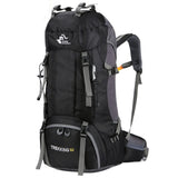 Bseash 60L Waterproof Hiking Camping Backpack with Rain Cover, Large Outdoor Sport Travel Daypack Rucksack for Climbing