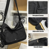 PRAGARI Canvas Messenger Bag for School Women Vintage Satchel Tote Handbag