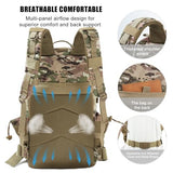 kookoomia Military Tactical Backpack 50L Large Day Backpack for Men Molle Army 3 Days Assault Pack Bug Out Bag Water Resistant and Heavy Duty Hiking Treeking Rucksack - Camouflage