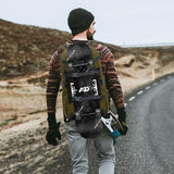 Outplea 30L Skateboard Backpack for Men Women, Waterproof Hiking Backpack with Chest Strap for Camping Hunting, Lightweight Casual Travel Daypack for Skateboard Sport Outdoor, Green