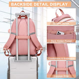 RJEU Backpack for School, Water Resistant Ergonomic Cute Bookbag for Teen Girls, College, Middle & High School Students Bookbag, Anti-Theft 15.6 Inch Laptop Backpack