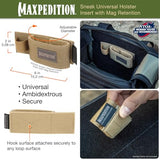 Maxpedition Gear Sneak Universal Holster Insert with Mag Retention, Khaki