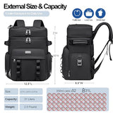 Weitars Insulated Cooler Backpack,Double Deck Waterproof Soft Cooler Bag,Backpack Coolers Leak Proof Lunch Backpack for Men Women for Travel,Camping,Picnic,Beach,Picnic,Outdoor 31L/52 Can (Black)