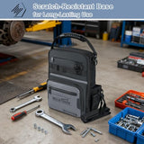 MELOTOUGH Small Tool Backpack for Men 30 Multi-Storage Pockets Heavy Duty Tool Bag Backpack with Dual-Form Shoulder Strap for Electrician, HVAC, Technician - Water Resistant (Grey)