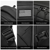 Wotony 25L Tactical Backpack, 18.5 inch, 900D Polyester, MOLLE System, Waterproof, for Men, Black