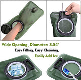 Hydration Bladder, 3L Water Bladder for Hiking Backpack, BPA-Free Leak Proof Water Reservoir Storage Bag, Water Pouch Hydration Pack Replacement for Camping Cycling Running, Military Green