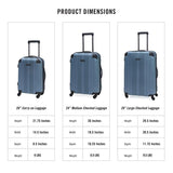 Kenneth Cole REACTION Out of Bounds Lightweight Hardshell 4-Wheel Spinner Luggage, Granite Blue, 28-Inch Checked
