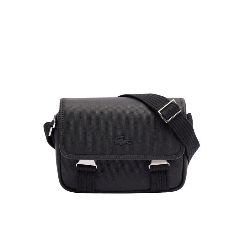 Lacoste Men's Classic Messenger Bag, Black, One Size