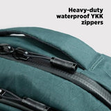 Topo Designs Global Pro Backpack, Waterproof X-Rip Fabric, Metal Hardware, External Access Laptop Sleeve, Pass Through Sleeve, Rugged + Minimalist PFC-Free (Dark Pine)