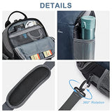 S-ZONE Camera Bag DSLR/SLR Waterproof Camera Case for Photographers Holster Compatible with Nikon Canon Sony, Dark Blue, Casual Daypack