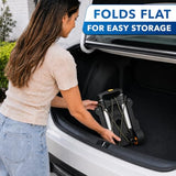 Mount-It! Folding Luggage Cart with Wheels, 77 lbs