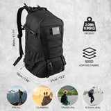 Jueachy Tactical Backpack for Men Women: 30L Military Tactical Assault Bag for Gym Travel Hiking EDC Durable Water-Resistant Molle Pack with USA Patch Laptop Sleeve