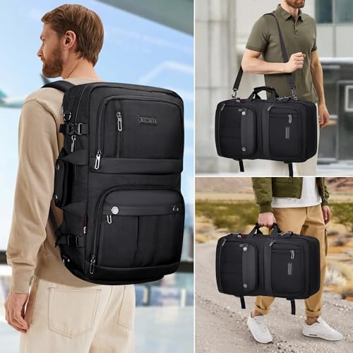 WITZMAN Carry on Travel Backpack for Men Women Laptop Backpack with USB Charging Port Airline Approved and Crossbody Bags Shoulder Bag Lightweight Casual Messenger Bag