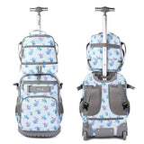 Tilami Rolling Backpack 19 inch with Lunchbox Wheeled Laptop Backpack, Turtle Blue