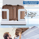 WITZMAN Canvas Travel Backpack for Men Multiple Pockets