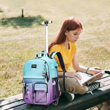 Rolling Backpack for Girls Backpack with Wheels for Teens Boys Kids Rolling Backpacks for Travel School Backpacks with Wheels for Teens with Lunch Box