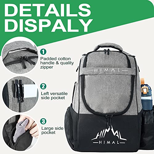 HIMAL HIMAL Disc Golf Bag, 22+ Discs Lightweight Backpack Grey