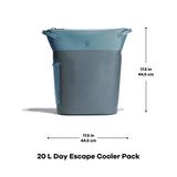 Hydro Flask 20 L Day Escape Soft Cooler - Reusable Travel Backpack - Insulated - Peppercorn
