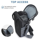 S-ZONE Camera Bag DSLR/SLR Waterproof Camera Case for Photographers Holster Compatible with Nikon Canon Sony, Dark Blue, Casual Daypack