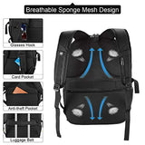 NEWHEY Laptop Backpack 17 Inch Business Travel Backpacks for Men Women Extra Large Waterproof TSA Anti Theft College Bookbags with USB Charging Port 17.3 Gaming Computer Backpack 45L, Blue