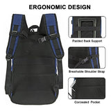 WOLT Laptop Backpack with USB Charging Port Fits Up to 17 Inch Laptop, College Backpack for Men Women, Computer Business Bookbag, Navy