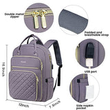 LOVEVOOK Laptop Backpack for Women, Water Resistant Travel Work Backpacks Purse Stylish College Bookbag Business Teacher Nurse Computer Bag with USB Charging Port, Fits 15.6" Laptop