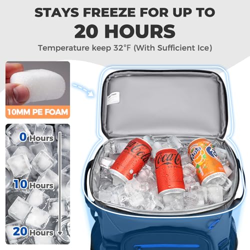 Heytrip Insulated Backpack Cooler 36 Cans, Portable Large Leakproof Waterproof Cooler Bag, 20 Hours Cold Retention for Lunch, Camping, Travel, Beach & Picnic