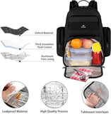 MATEIN Lunch Backpack for Men Work, 15.6 Inch Tactical Backpack with Lunch Compartment, Large Laptop Backpacks with Insulated Cooler Bag for Travel Beach Camping Picnic Hiking, Black