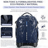 NEW TILAMI 18 Inch Expandable Rolling Backpack with 6-Wheel Stair Climbing, Waterproof Wheeled School Bag with 15.6" Laptop Sleeve for Boys Girls, Carry-on Luggage 98cm Dual-Height Handle - Navy Blue