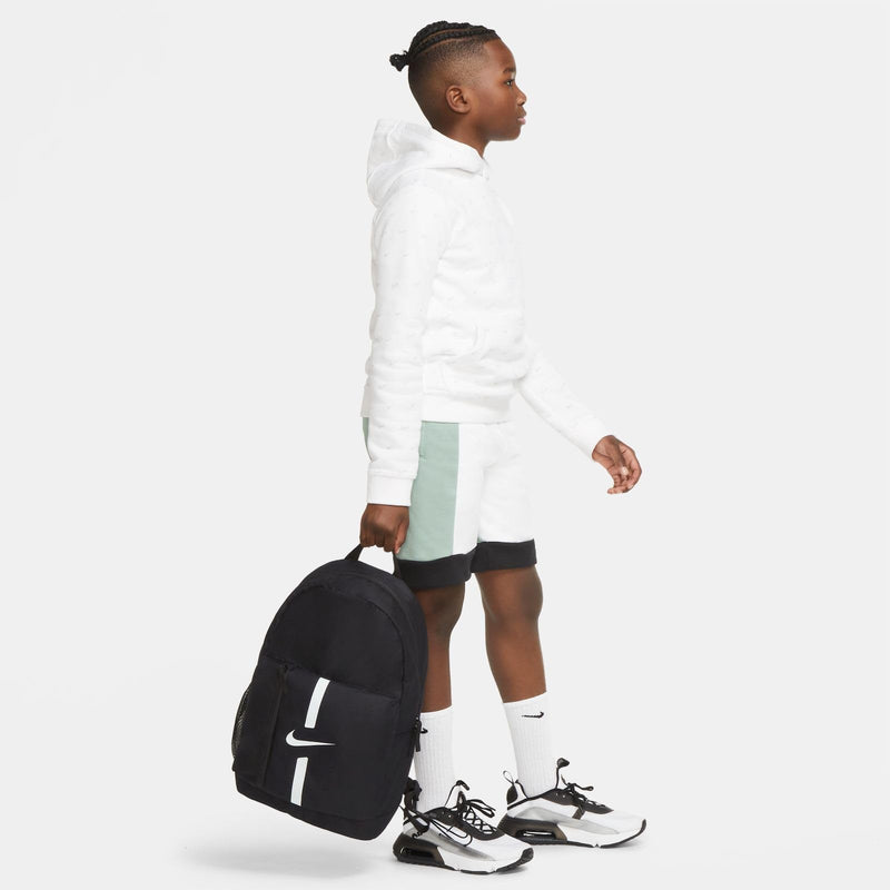 NIKE Unisex Academy Team Sports backpack (pack of 1), Black/Black/White, 18 long, Sport