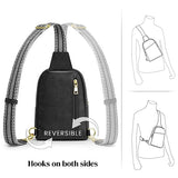 S-ZONE Genuine Leather Sling Bag for Women Men Small Crossbody Shoulder Purse