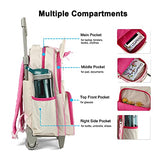 Tilami Toddler Rolling Backpack 16 inch Kids Wheeled Backpack Boys Girls Travel School Children Luggage Toddler Trip, Fox