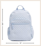 Vera Bradley Women's Cotton Campus Backpack, Forever Green - Recycled Cotton, One Size