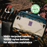 Topo Designs Mountain Cross Bag, Functional + Flexible Briefcase, Removable Shoulder Strap, Fair Trade (Neutral/Black)