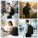 Kono Travel Laptop Backpack with USB Charging Port, Business Anti Theft Slim Sturdy Personal Item Bag, Water Resistant College Computer Daypack for Men & Women Fits 15.6 Inch Notebook, Black