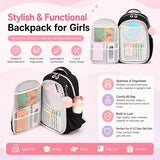 Bluboon Backpack for School Girls Cute Bookbag with Bowknot Lightweight Middle High School BackPack Bags with Laptop Compartments Easy Access Wide-Open Design Mochilas Para Mujer for Travel Daily Use