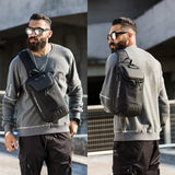 BANGE Anti theft Sling Backpack with Lock, Men's Sling Bag for Men, Shoulder Crossbody Backpack with USB Charging Port for Men and Women