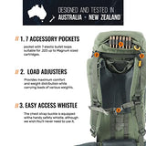 SPIKA Hunting Backpack Internal Frame for Men Waterproof Hunting Pack with Rifle Holder Rain Cover Extendable 40L+ Capacity